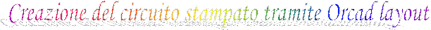 Creazione del circuito stampato tramite Orcad layout
